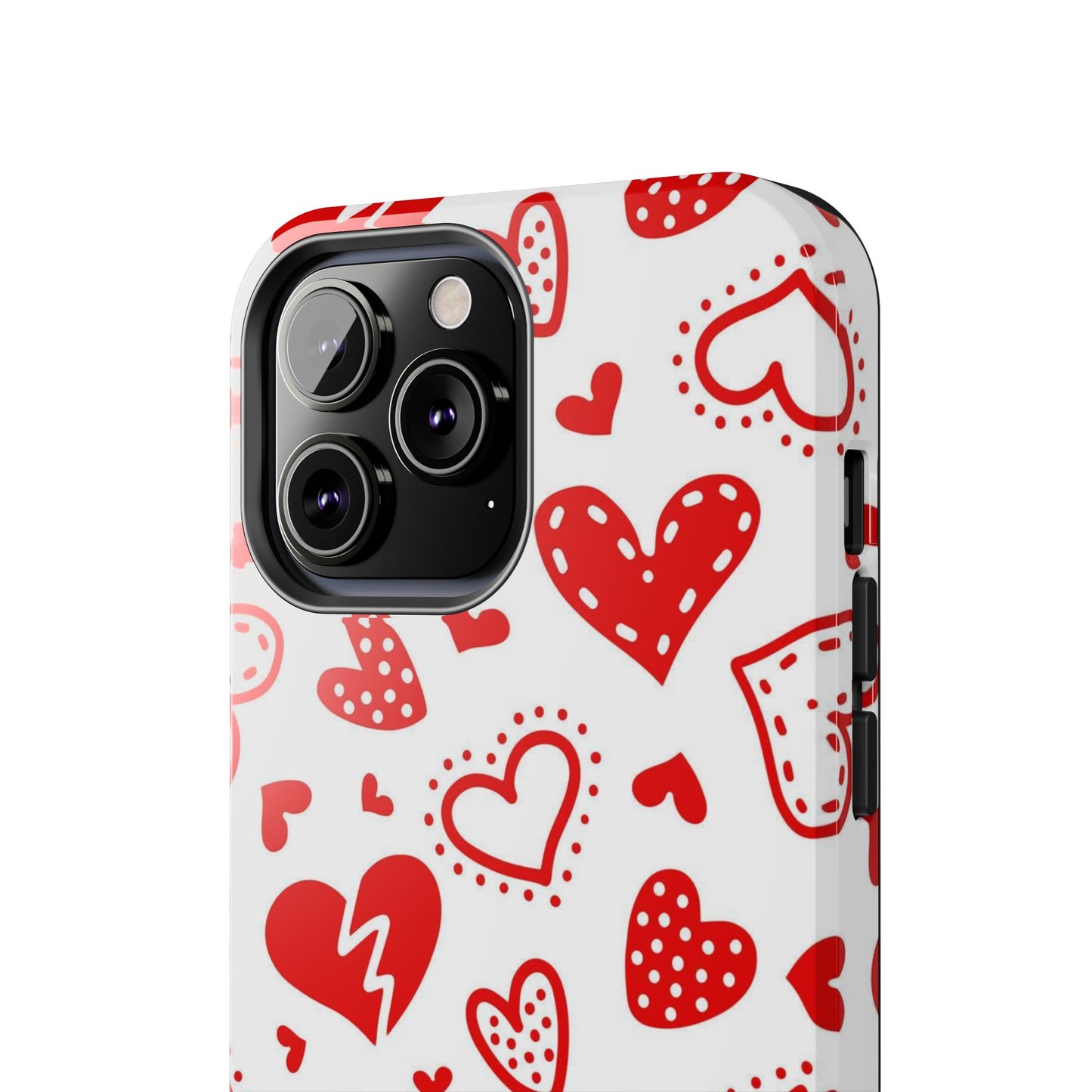 Seamless pattern of red hearts Tough Phone Cases