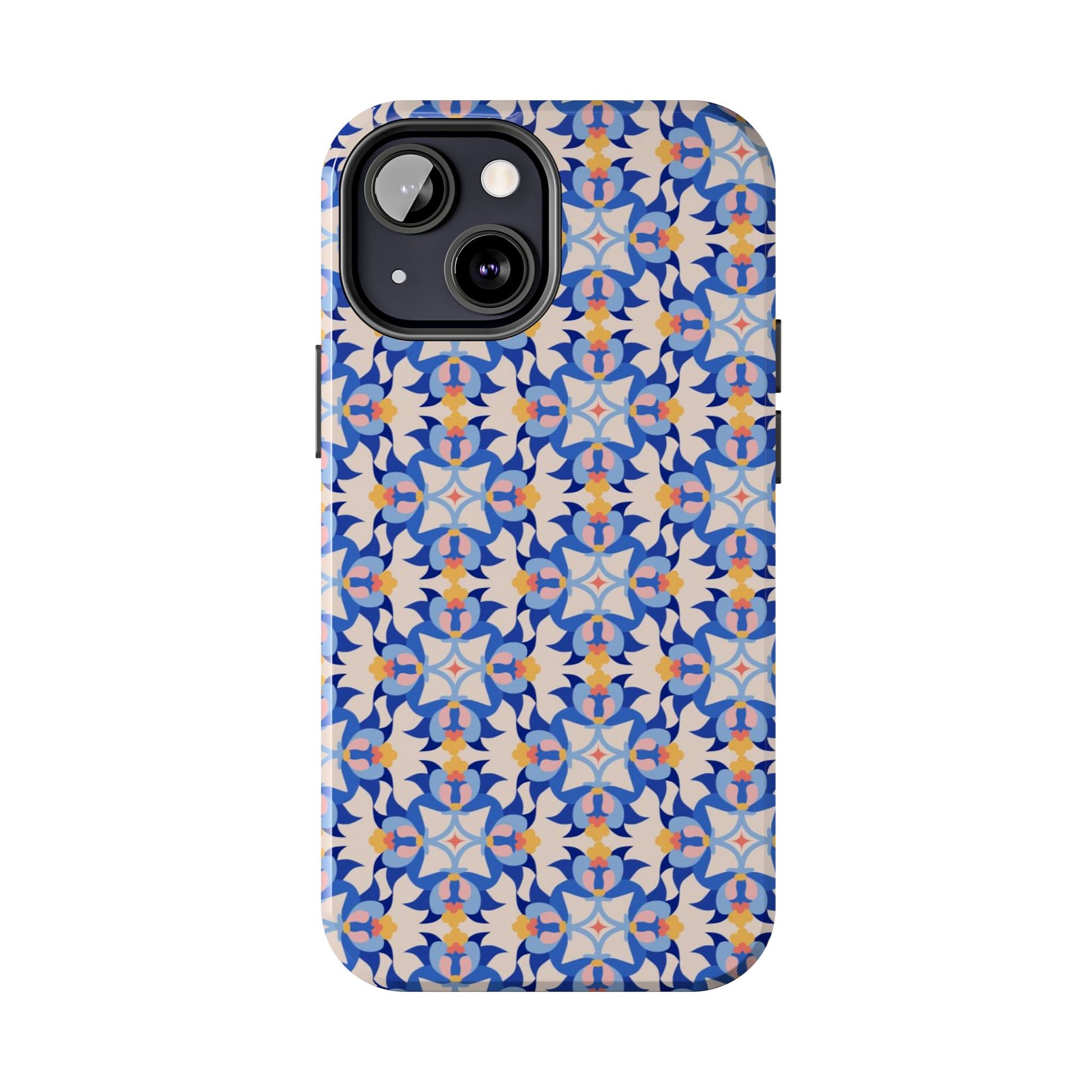 Floral Tile Pattern Tough Phone Cases