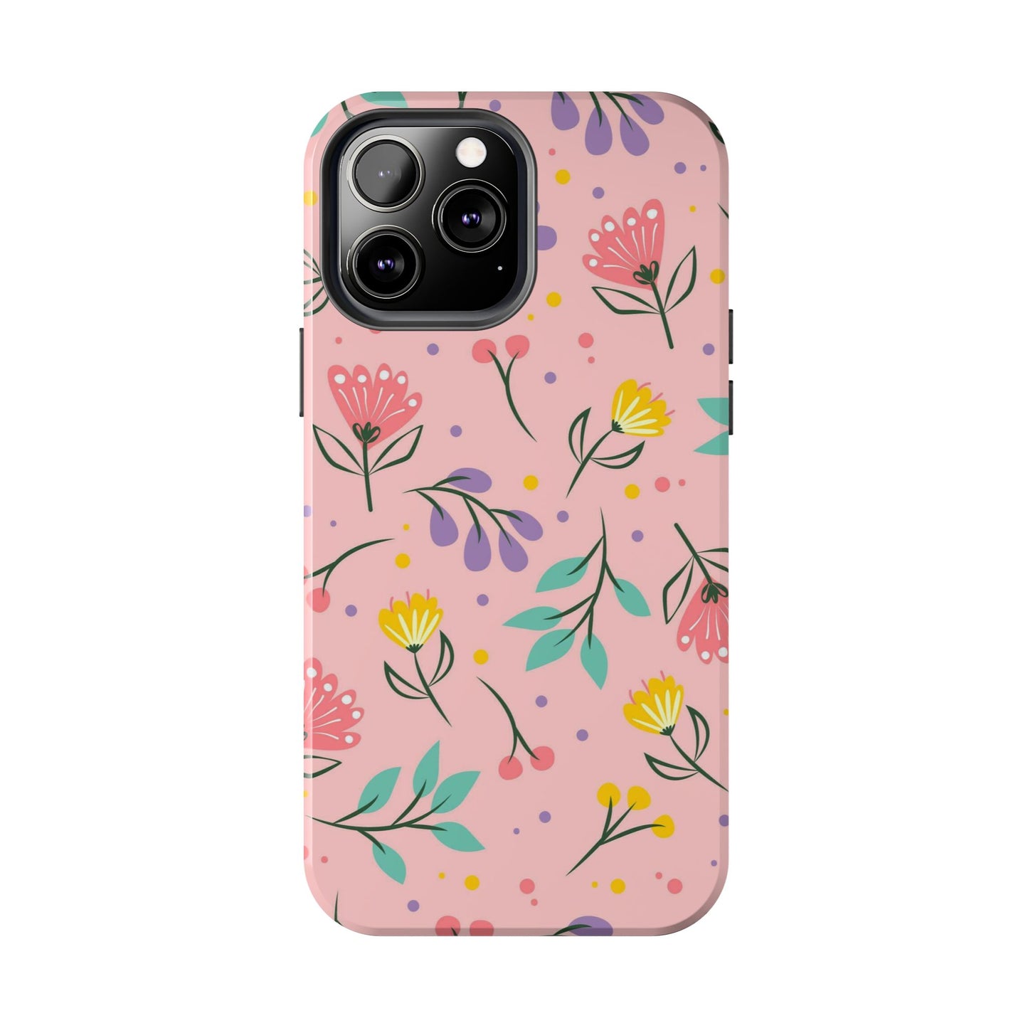 beautiful seamless handrawn floral Tough Phone Cases