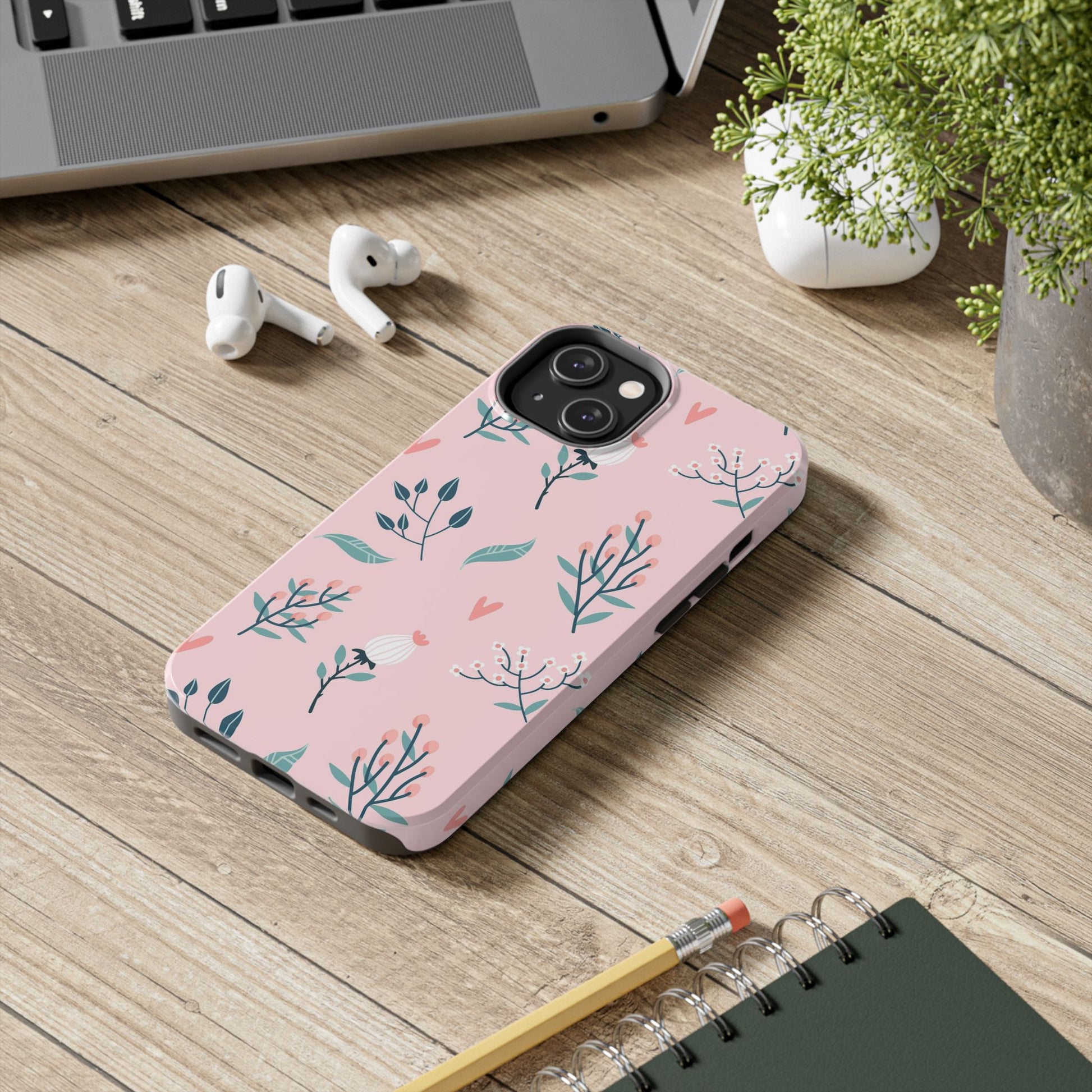 Floral seamless pattern. Garden flowers branches Tough Phone Cases