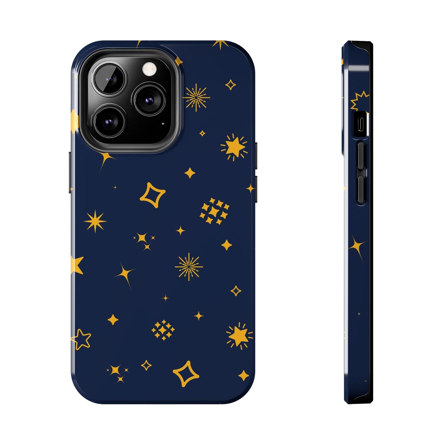 pattern on a blue Tough Phone Cases iPhone 13 Pro