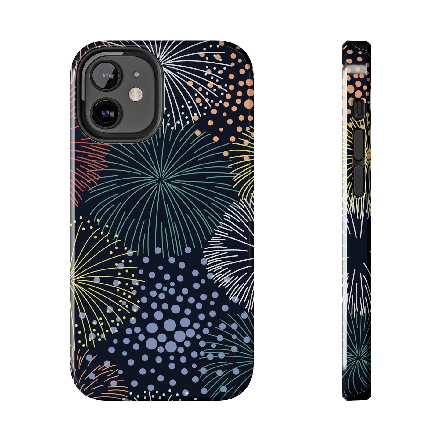 Seamless pattern with colorful fireworks Tough Phone Cases iPhone 12 Mini