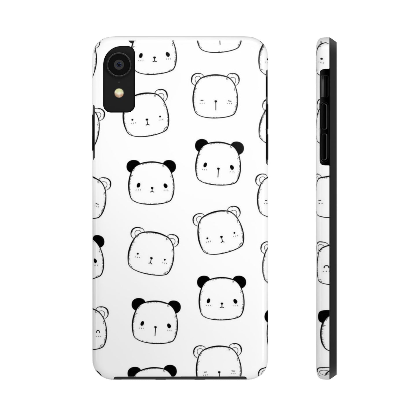 Seamless pattern with cute white and black bear Tough Phone Cases iPhone XR