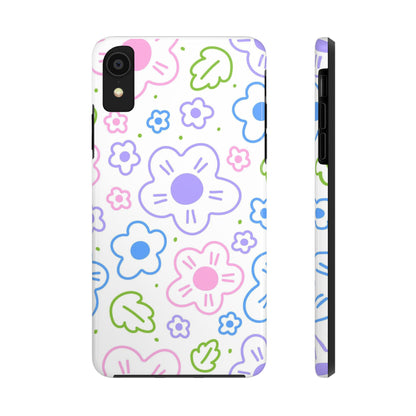 Cute Beautiful Ditsy Daisy Flowers Colorful Pastel Tough Phone Cases iPhone XR