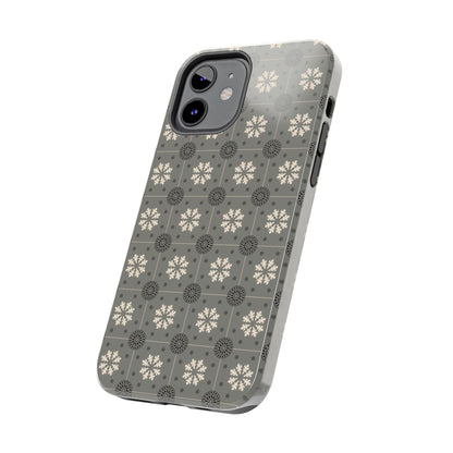 Grey Mosaic Pattern Tough Phone Cases