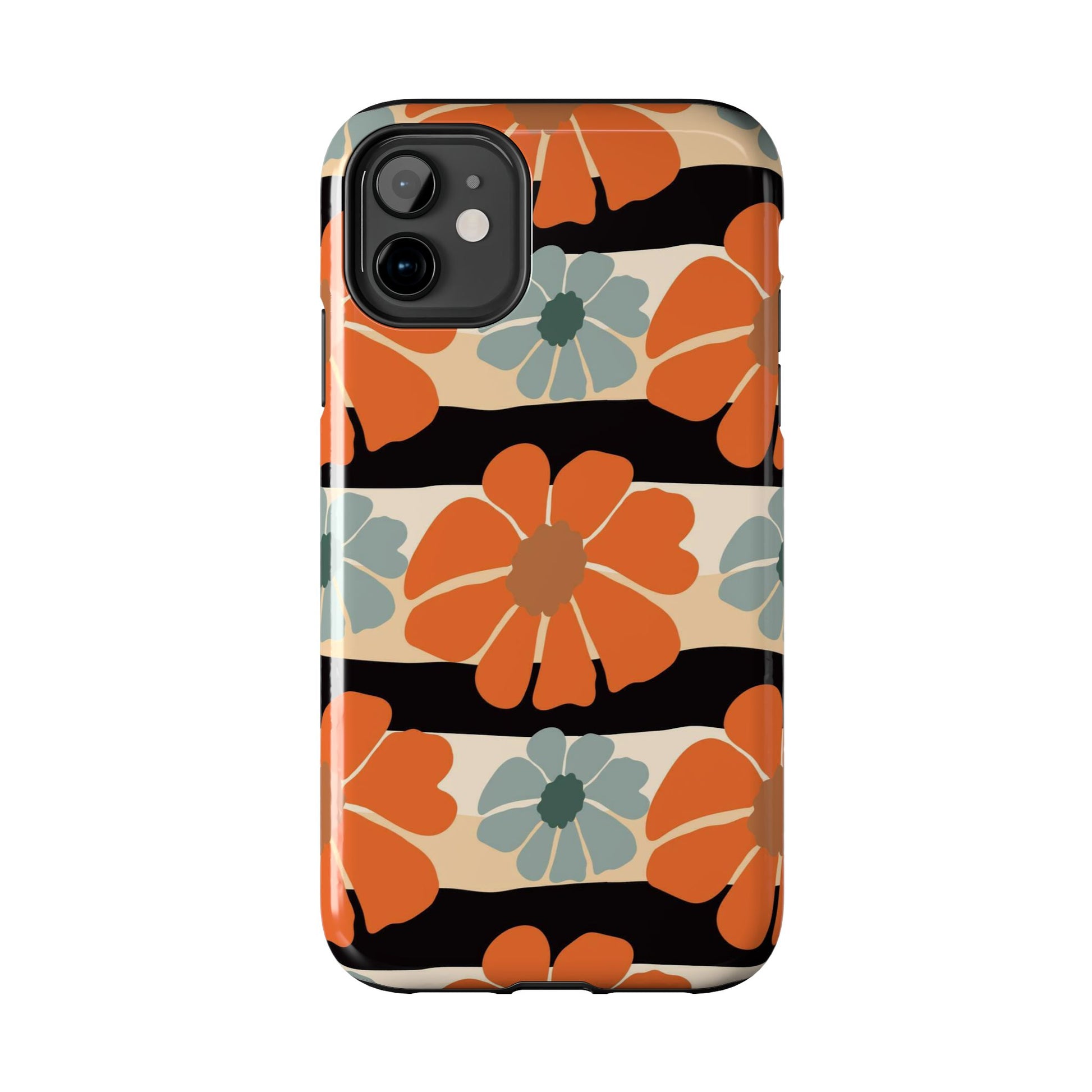 Retro groovy flowers seamless pattern Tough Phone Cases