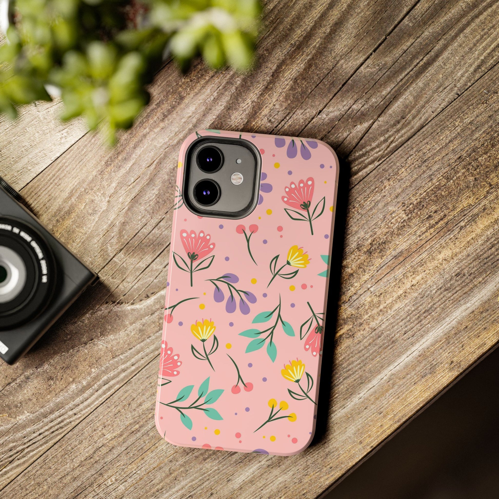 beautiful seamless handrawn floral Tough Phone Cases