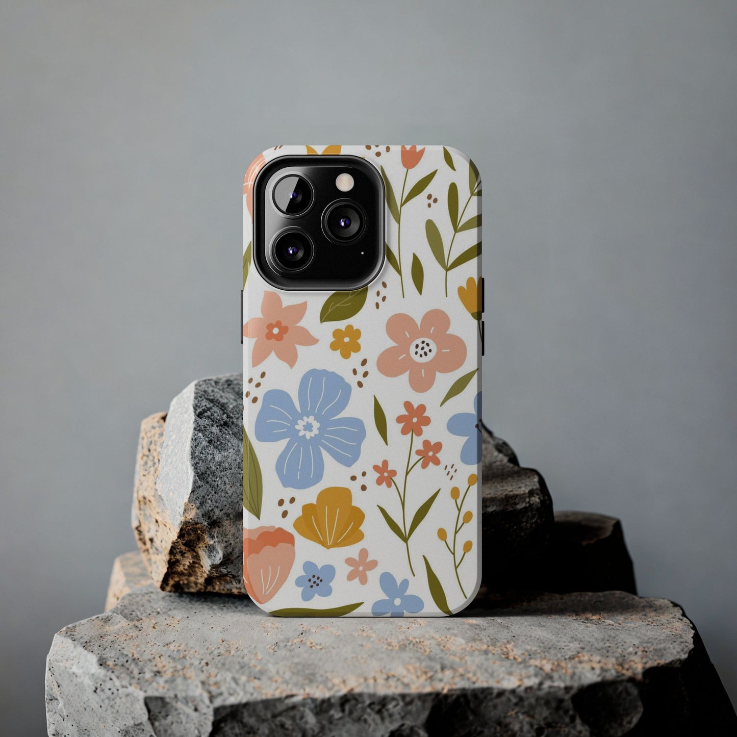 Big collection of blooming flowers, twigs and leaves Tough Phone Cases