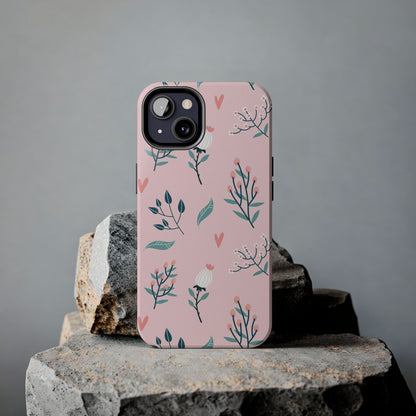 Floral seamless pattern. Garden flowers branches Tough Phone Cases