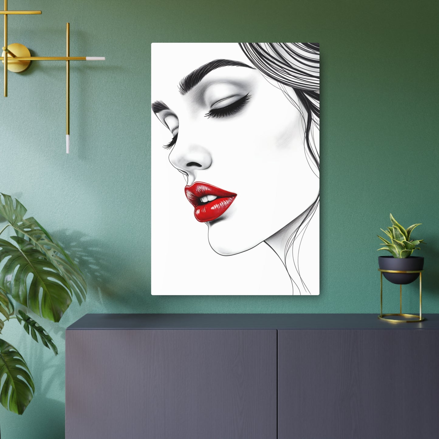 Eloquent Elegance: A Symphony of Shade and Emotion Metal Art Sign 24" x 36" (Vertical) 0.12''