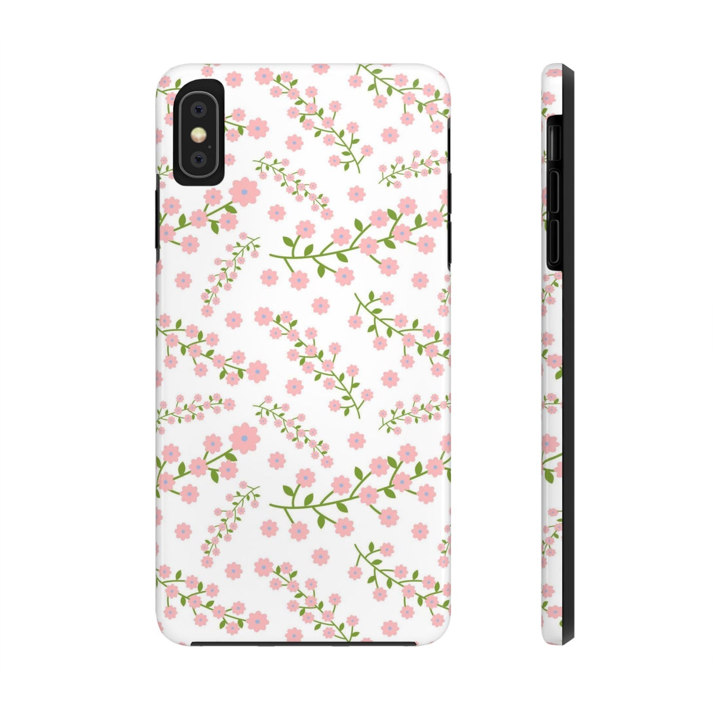 Seamless pattern green branches with blooming Tough Phone Cases iPhone XS MAX