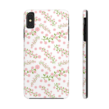 Seamless pattern green branches with blooming Tough Phone Cases iPhone XS MAX