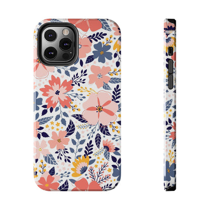 seamless pattern with abstract flowers Tough Phone Cases iPhone 12 Pro