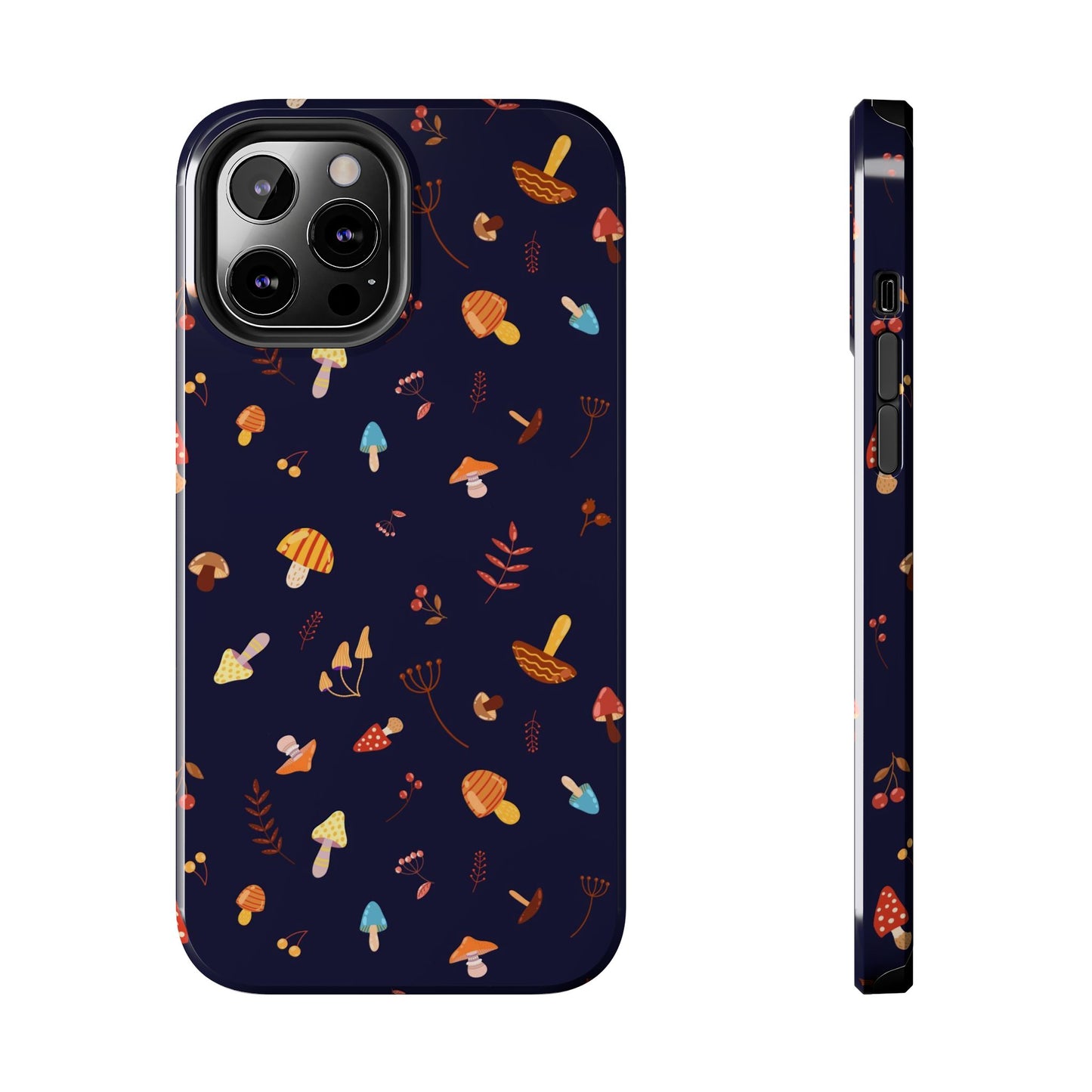 Seamless pattern with different mushrooms. Tough Phone Cases iPhone 12 Pro Max