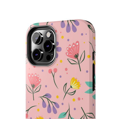 beautiful seamless handrawn floral Tough Phone Cases