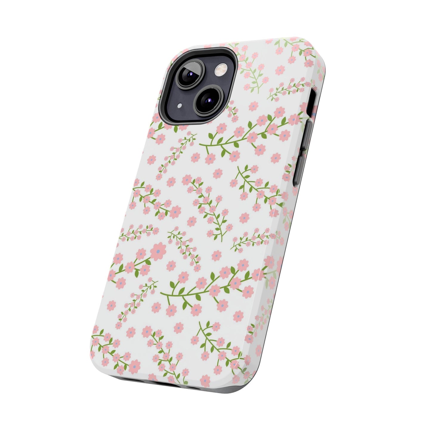 Seamless pattern green branches with blooming Tough Phone Cases