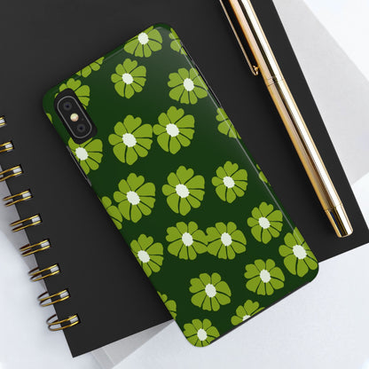 Retro groovy flowers seamless pattern Tough Phone Cases