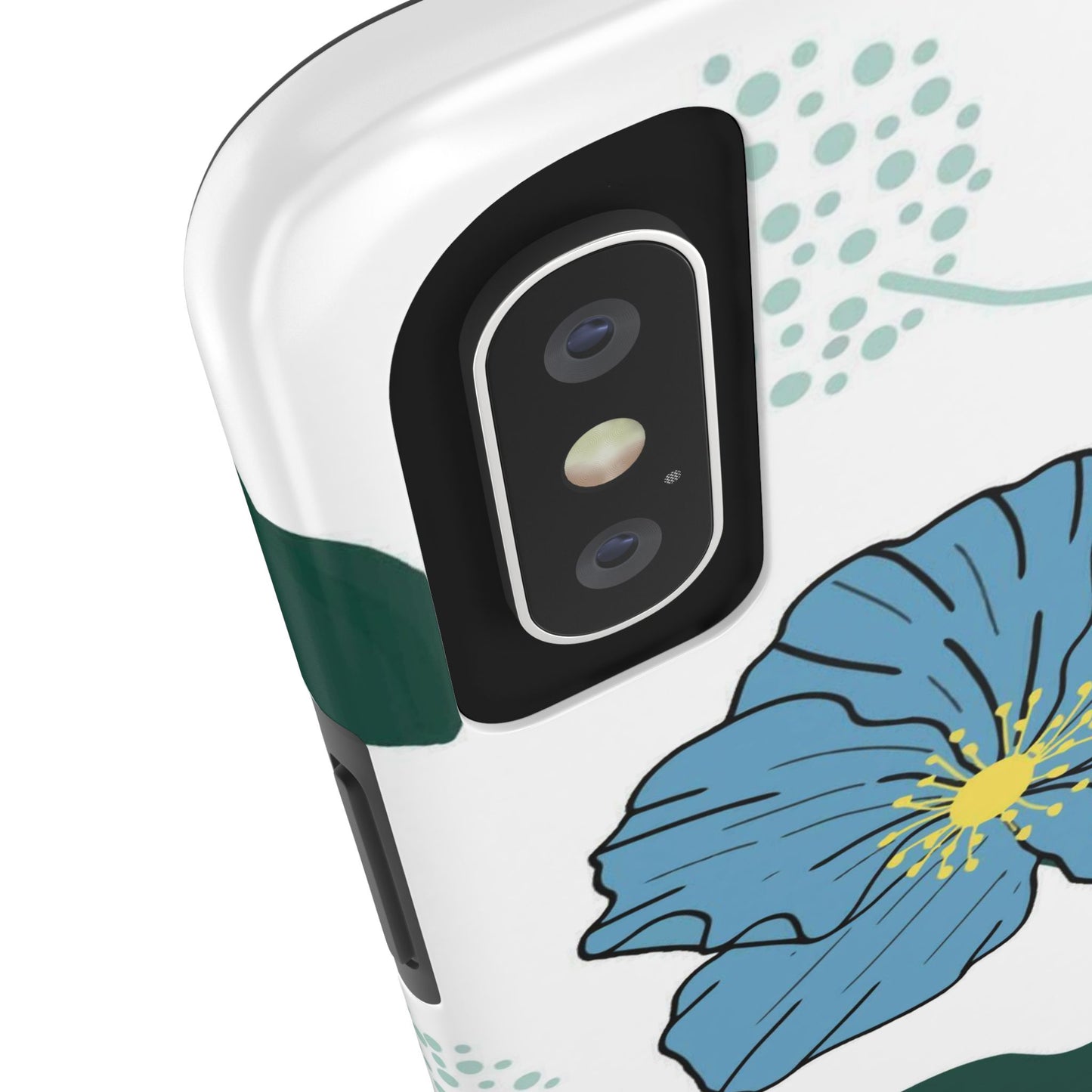 Hand drawn Blue Flower abstract Tough Phone Cases