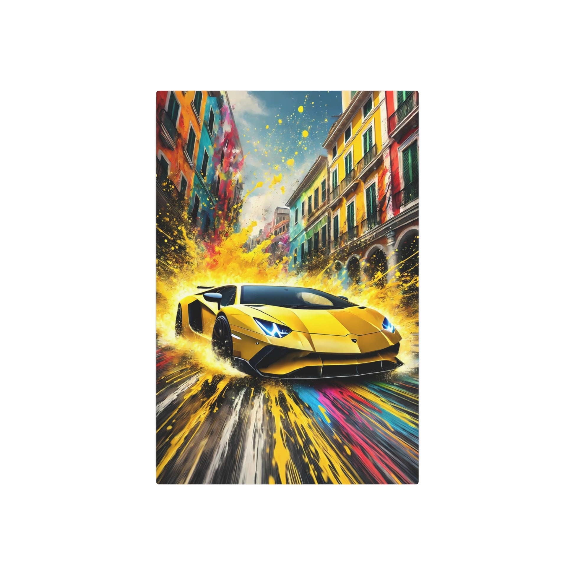 Lamborghini: The Thrill of Vibrant Velocity Metal Art Sign