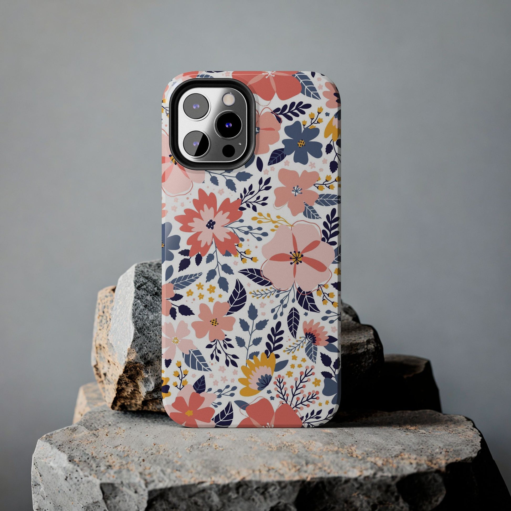 seamless pattern with abstract flowers Tough Phone Cases