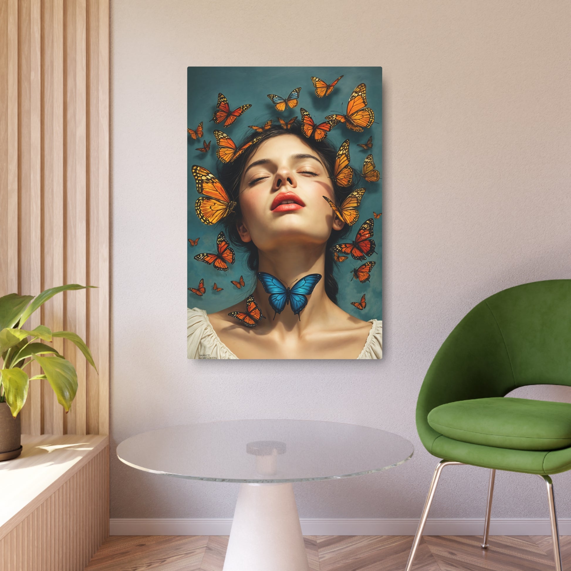 Enchanting Butterfly Artwork: A Dance of Color and Emotion Metal Art Sign