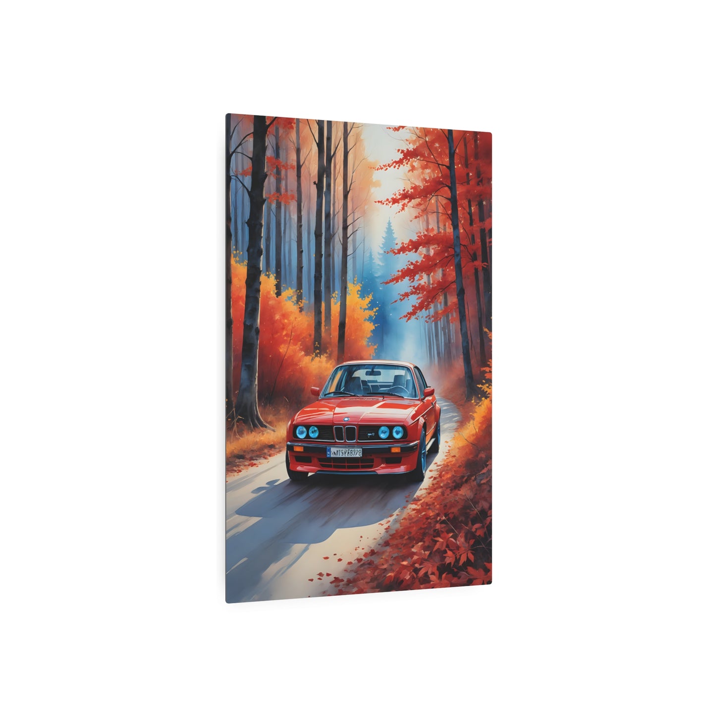 Autumn Drive Metal Art Sign