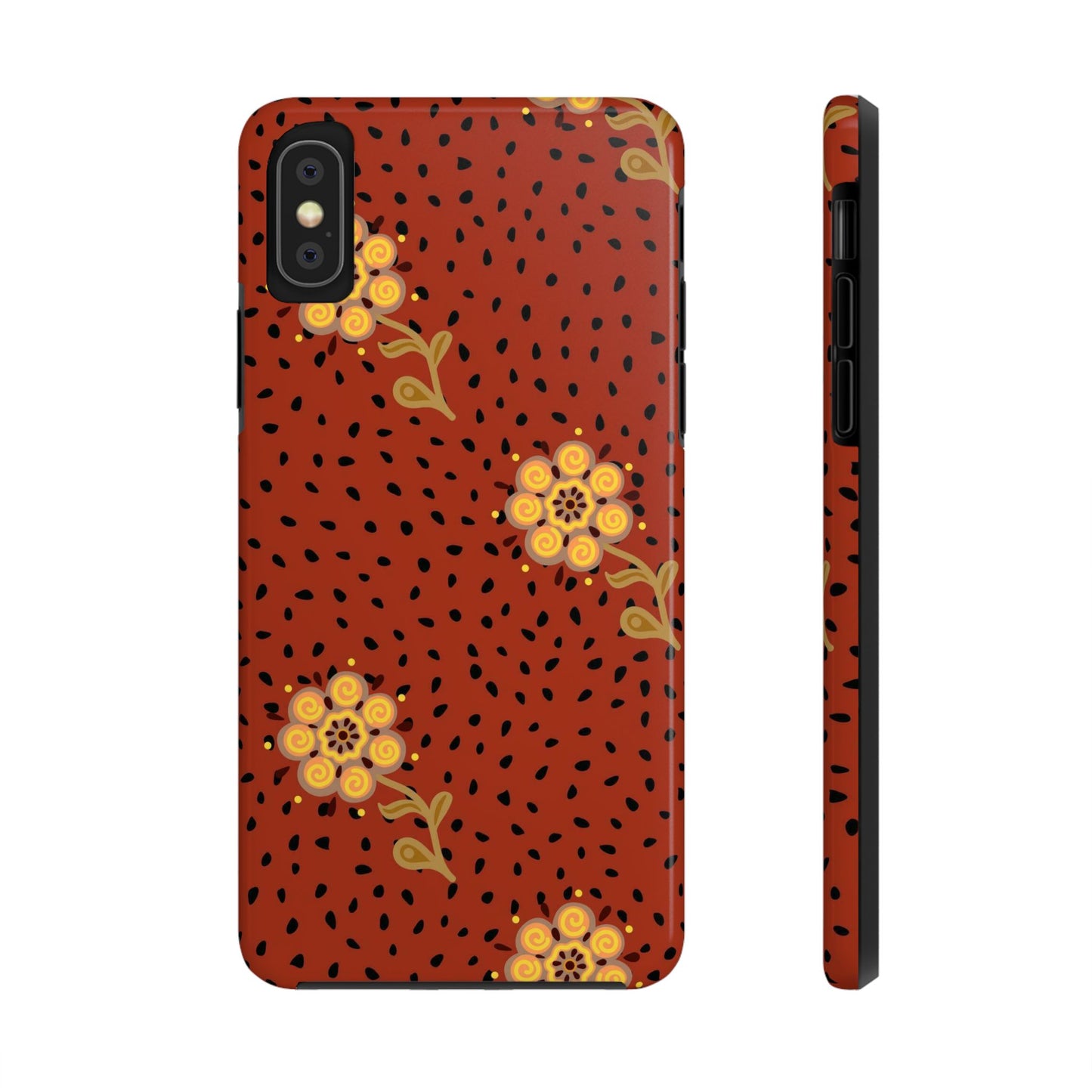 Abstract ethnic flower seamless pattern Tough Phone Cases iPhone X