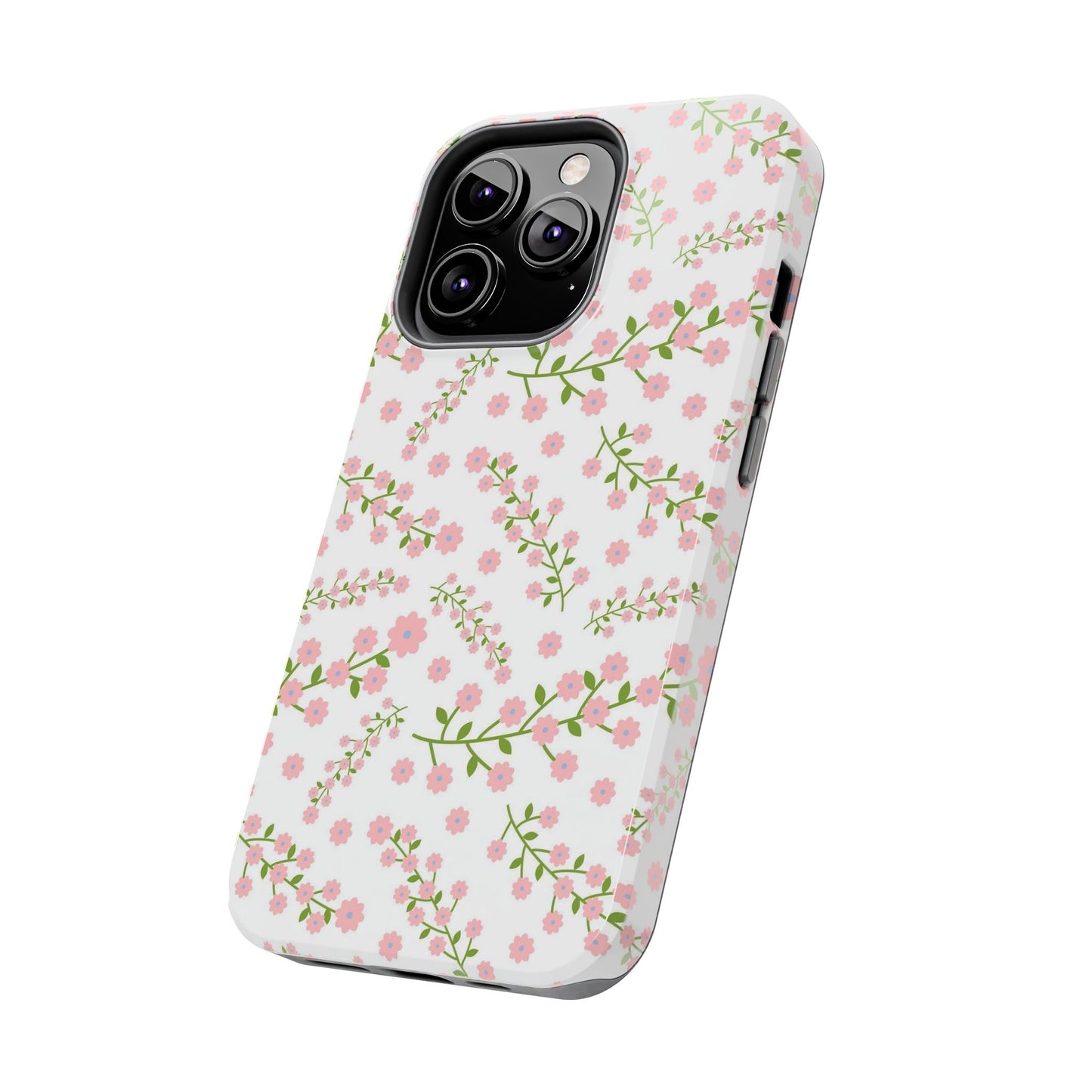 Seamless pattern green branches with blooming Tough Phone Cases