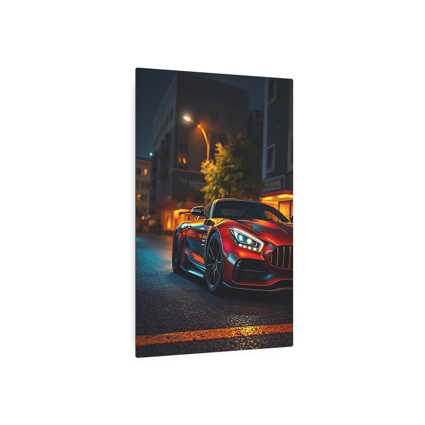 Midnight Majesty: The Ultimate Sports Car Experience Metal Art Sign