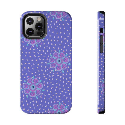 Abstract ethnic bud flower seamless pattern Tough Phone Cases iPhone 12 Pro