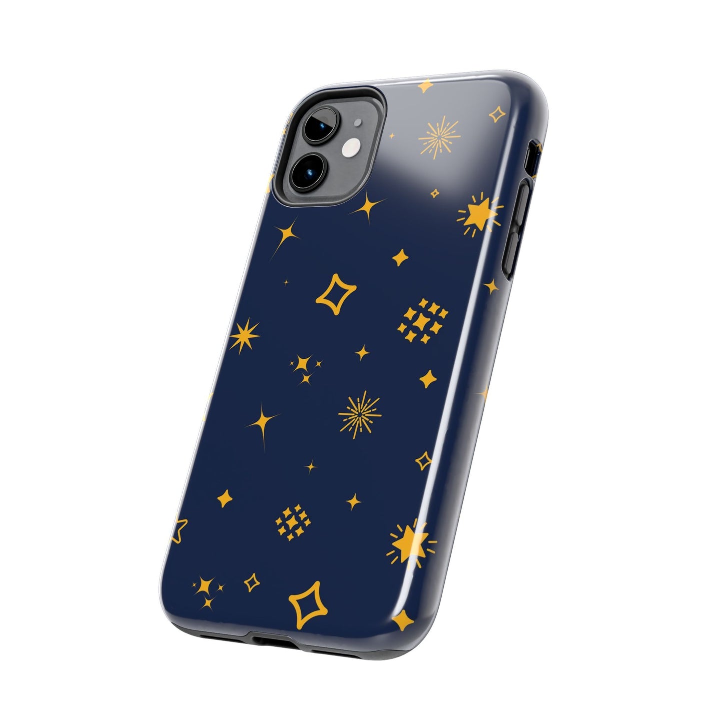 pattern on a blue Tough Phone Cases