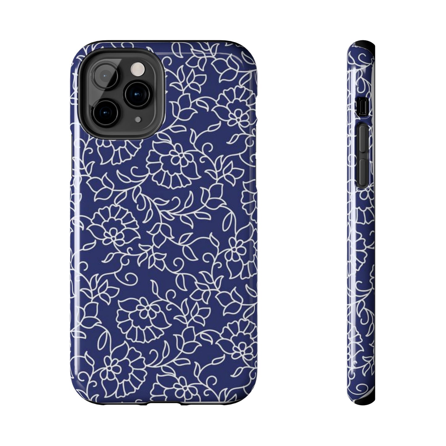 Outline Floral Pattern Tough Phone Cases iPhone 11 Pro