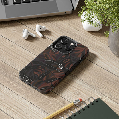 Modern exotic jungle plants Tough Phone Cases