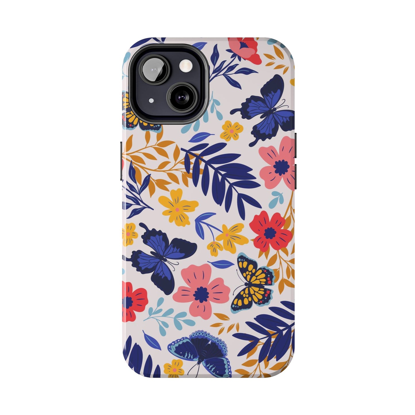 Seamless pattern with butterflies and flowers Tough Phone Cases