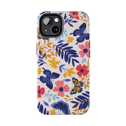 Seamless pattern with butterflies and flowers Tough Phone Cases