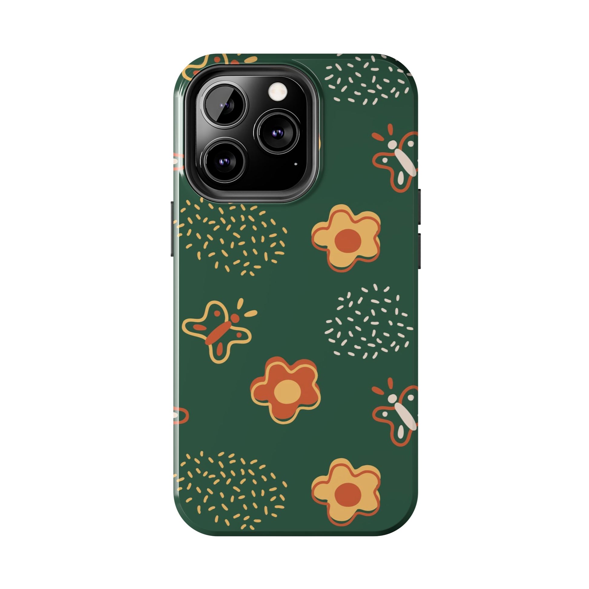 Seamless pattern with flowers and butterflies Tough Phone Cases