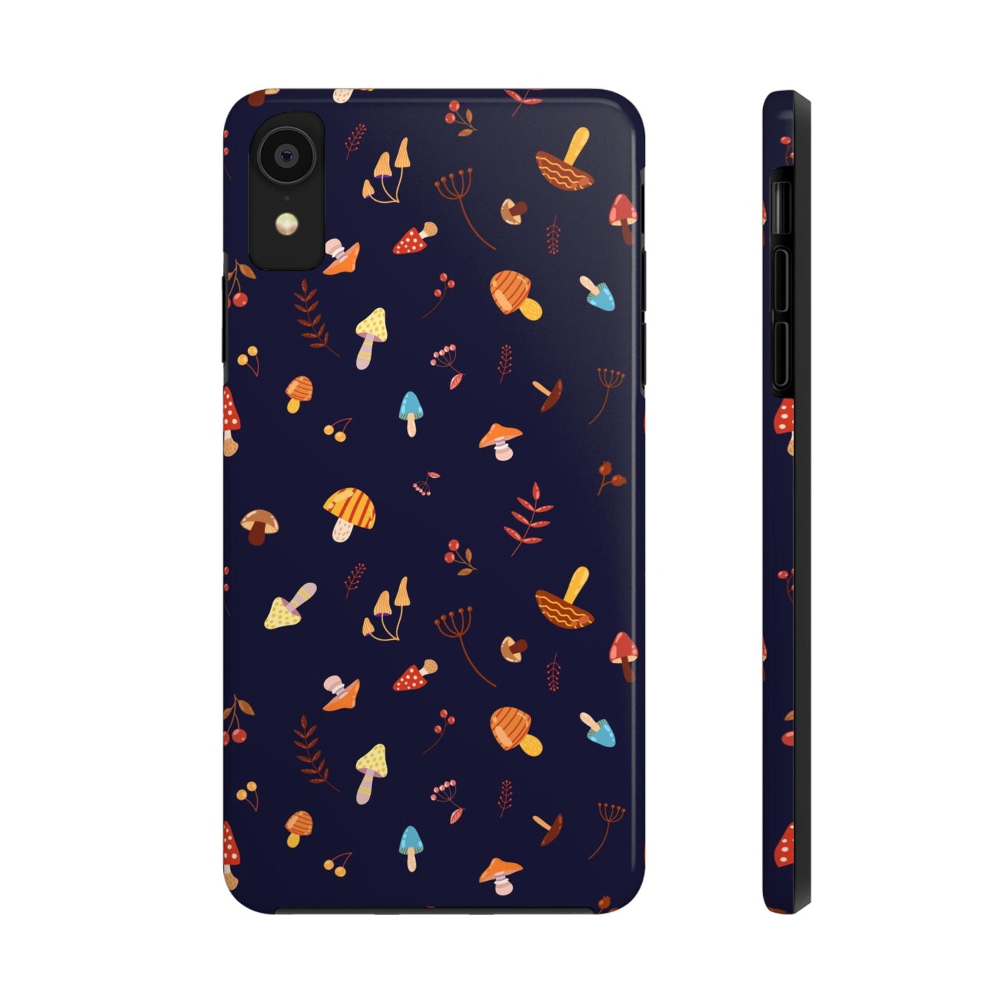 Seamless pattern with different mushrooms. Tough Phone Cases iPhone XR