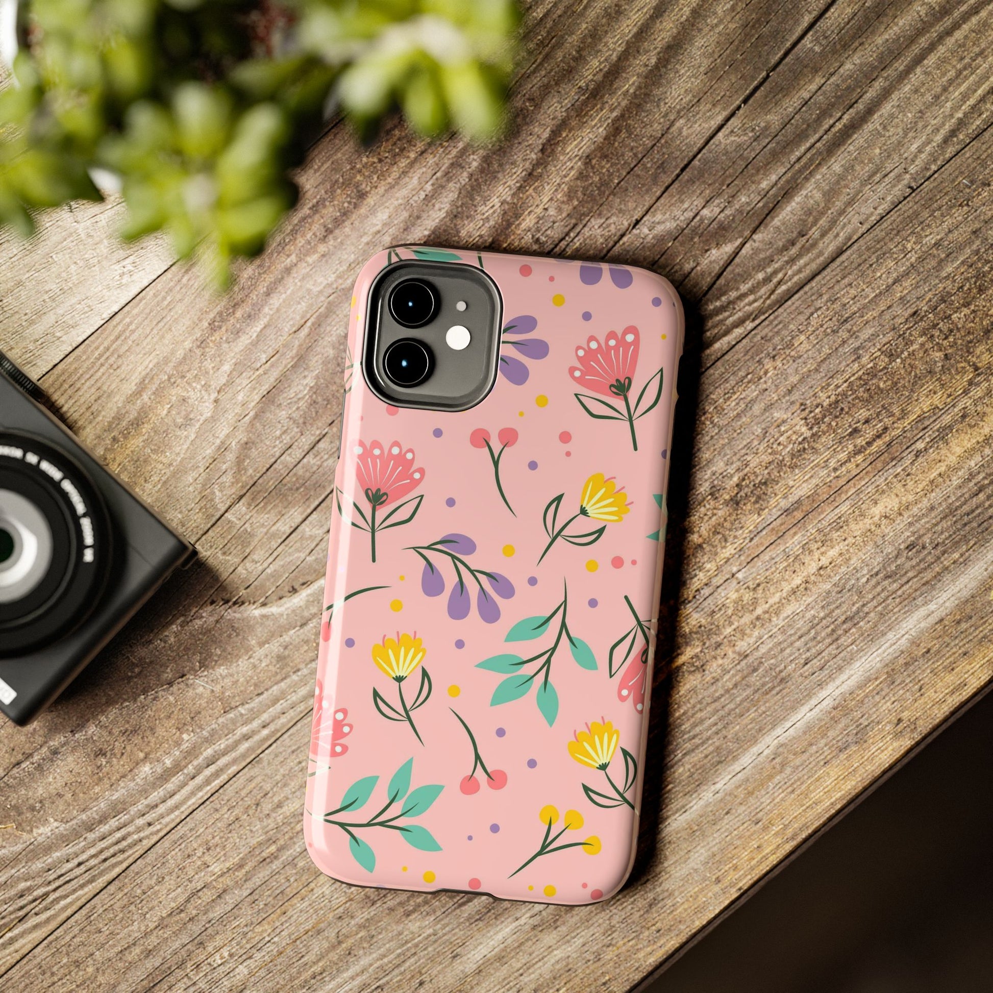 beautiful seamless handrawn floral Tough Phone Cases