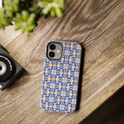 Floral Tile Pattern Tough Phone Cases