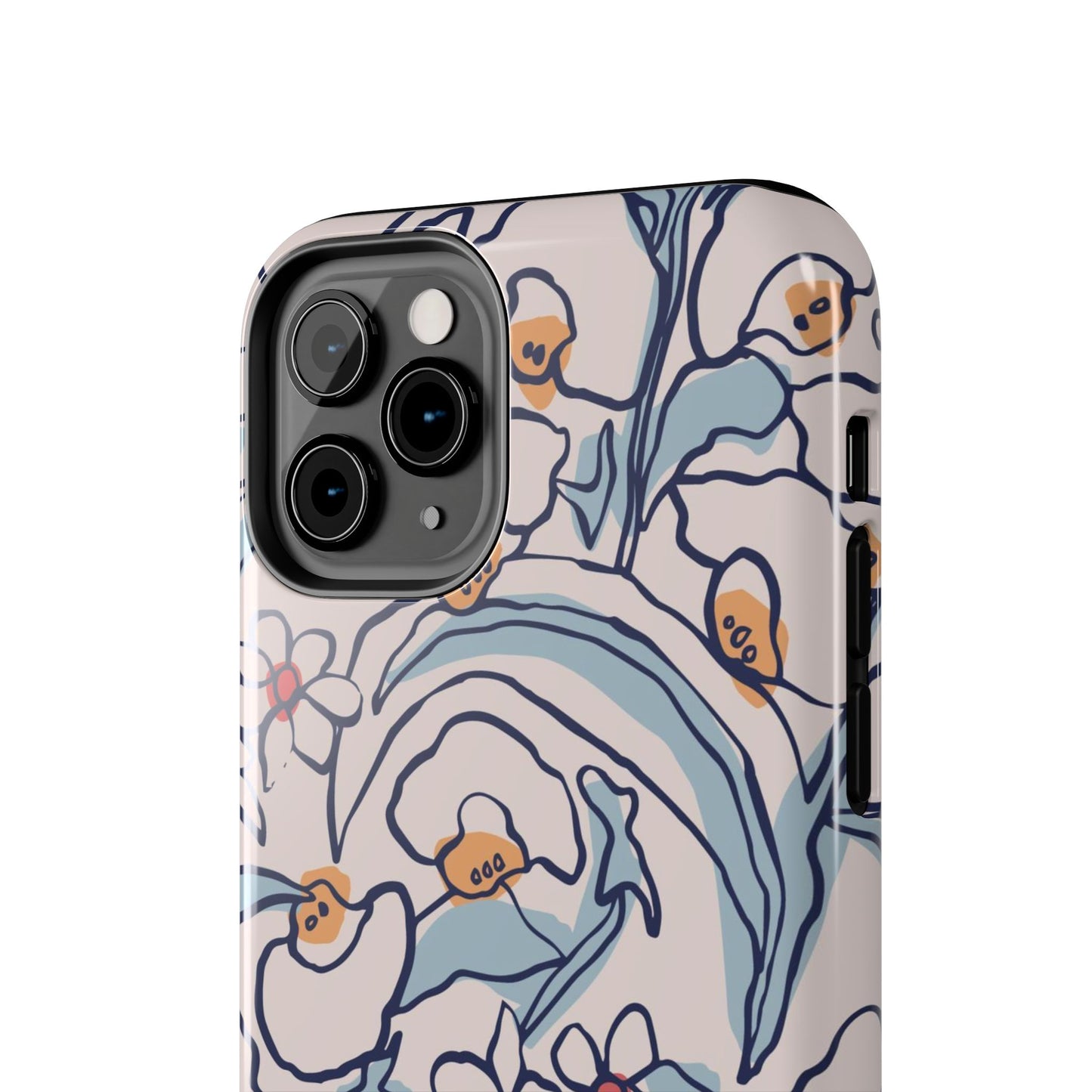 hand-drawn flower sketch Tough Phone Cases