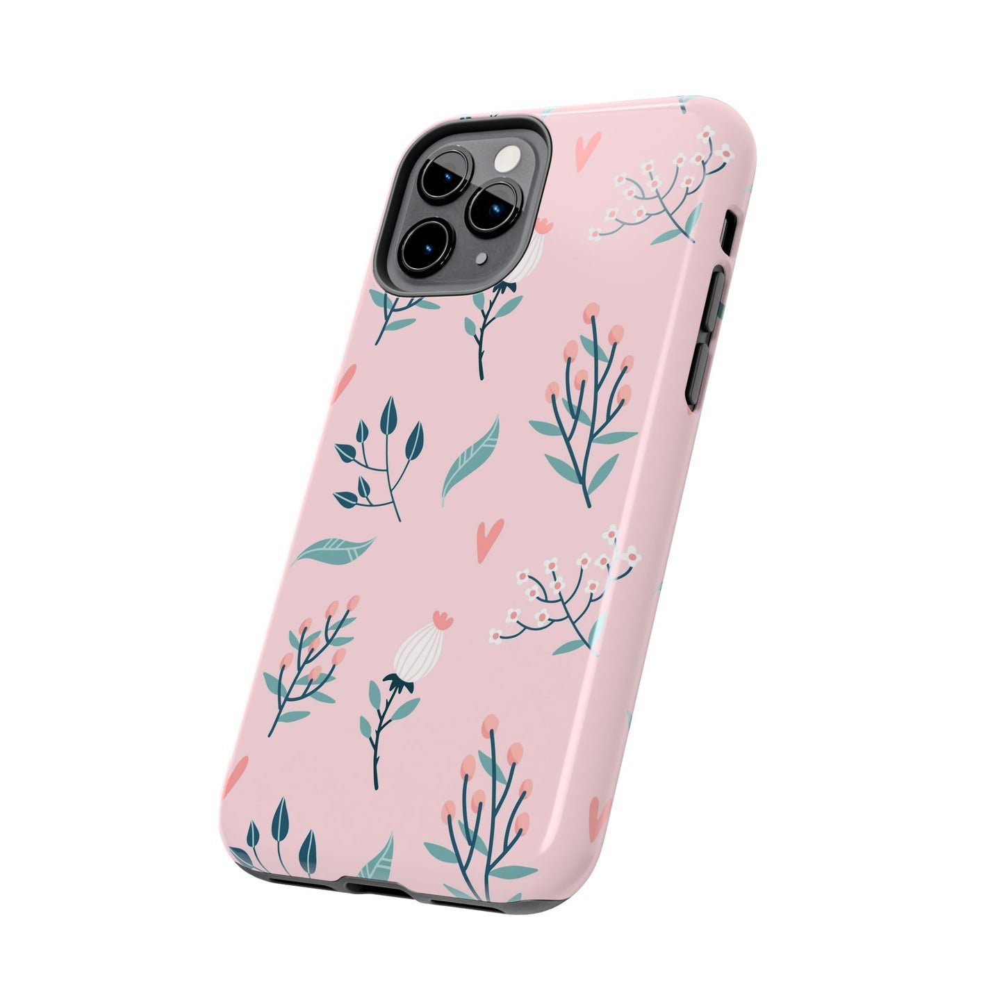 Floral seamless pattern. Garden flowers branches Tough Phone Cases