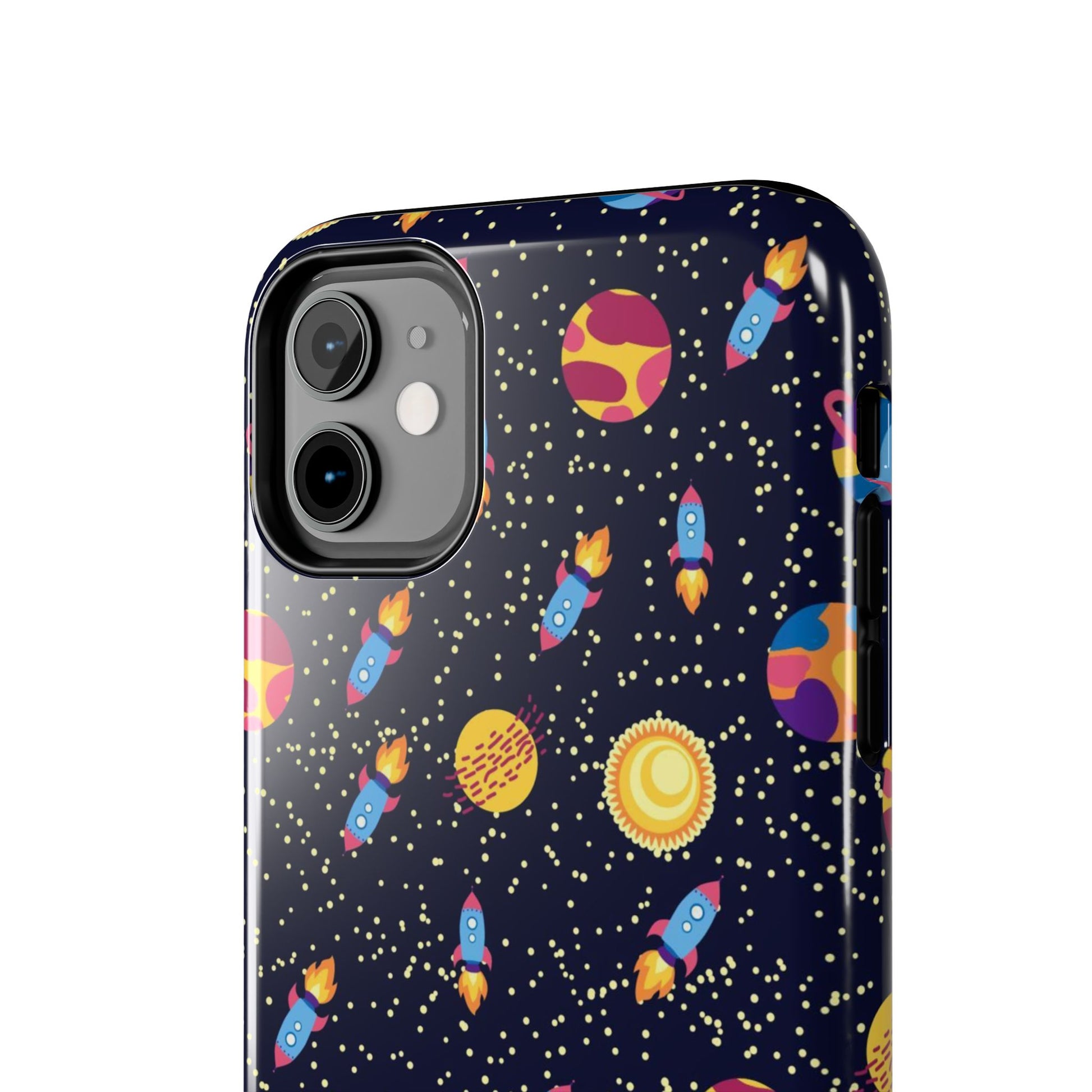 Seamless space pattern. Planets, rockets Tough Phone Cases