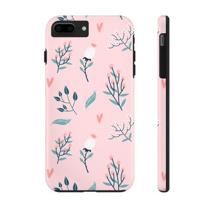 Floral seamless pattern. Garden flowers branches Tough Phone Cases iPhone 7 Plus, iPhone 8 Plus