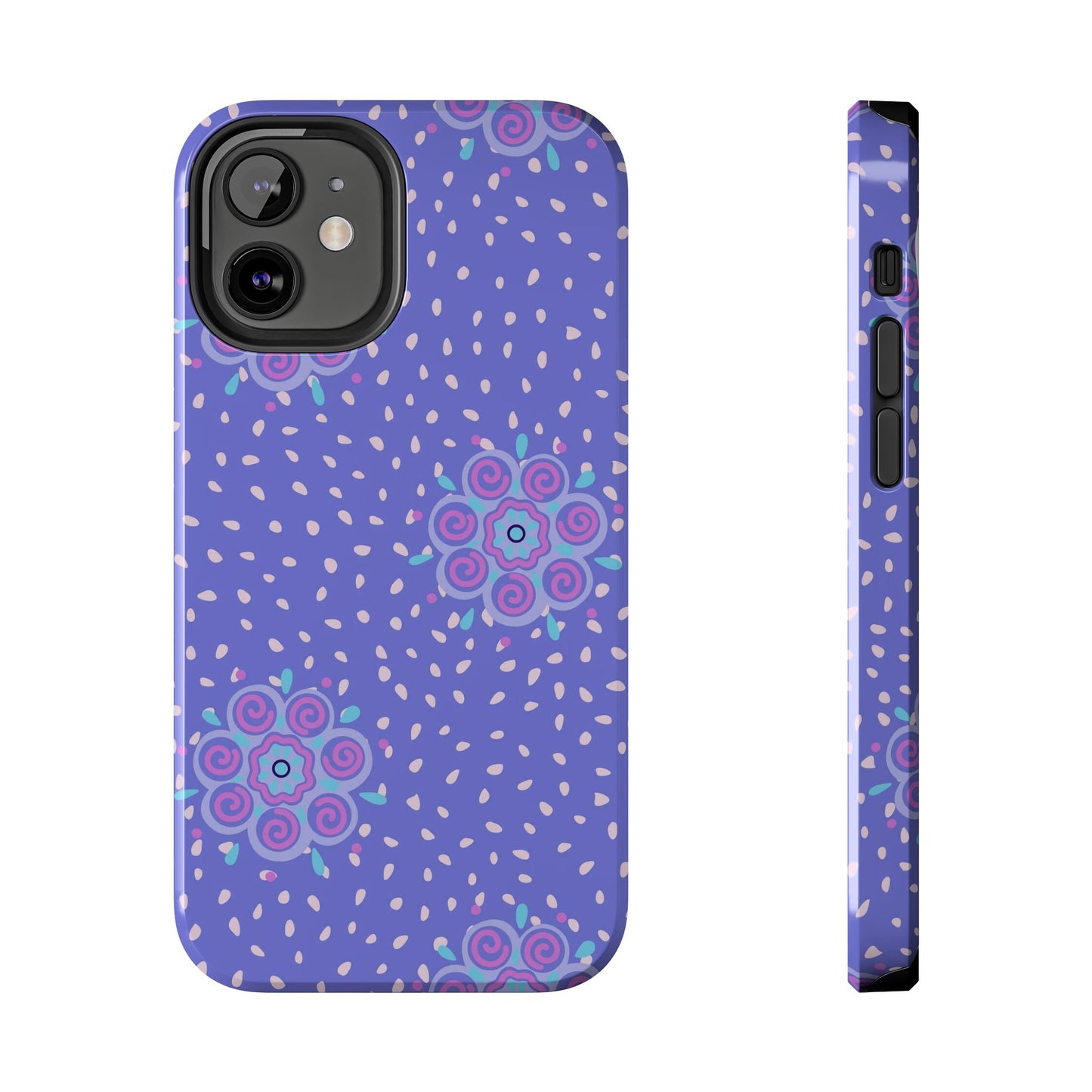 Abstract ethnic bud flower seamless pattern Tough Phone Cases iPhone 12 Mini