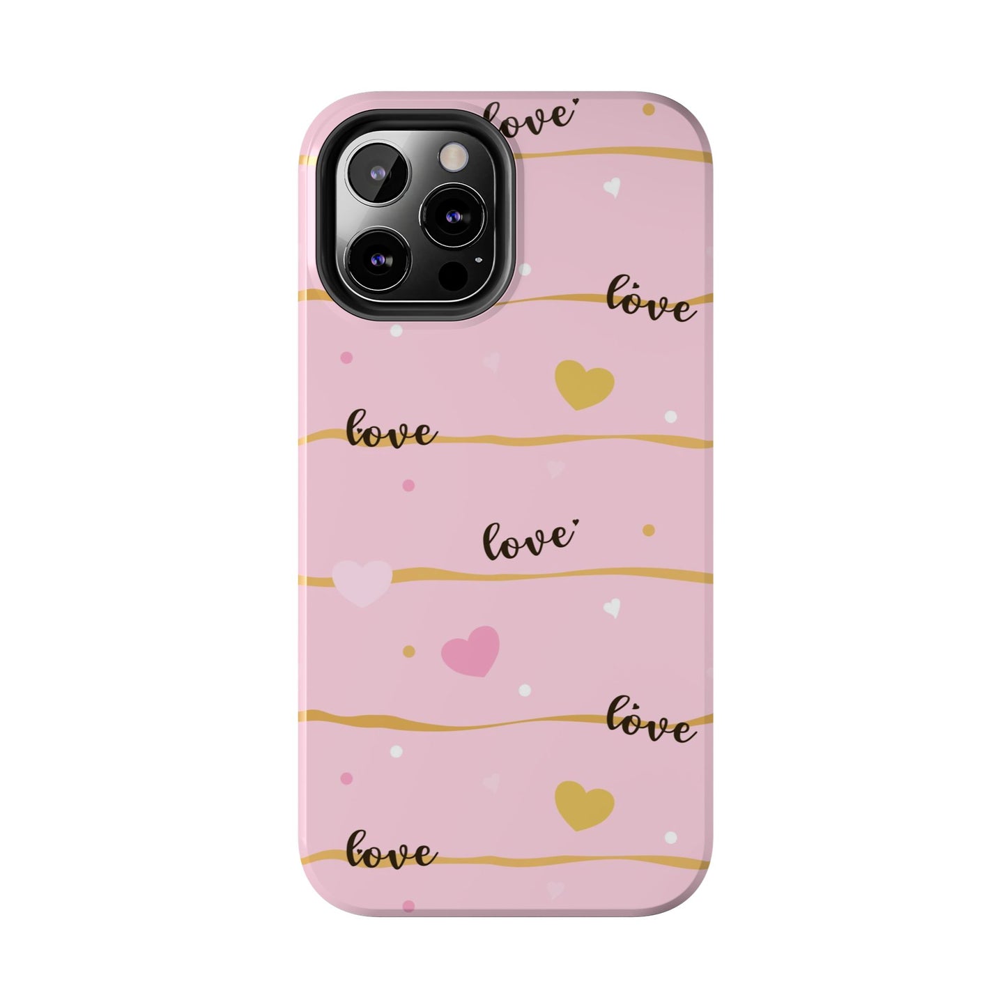 Abstract seamless pattern of heart, wording love, Tough Phone Cases