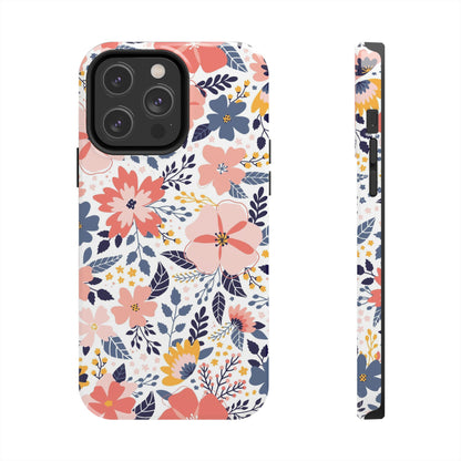 seamless pattern with abstract flowers Tough Phone Cases iPhone 14 Pro Max