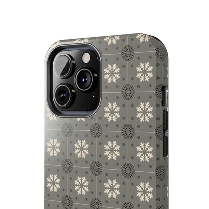 Grey Mosaic Pattern Tough Phone Cases