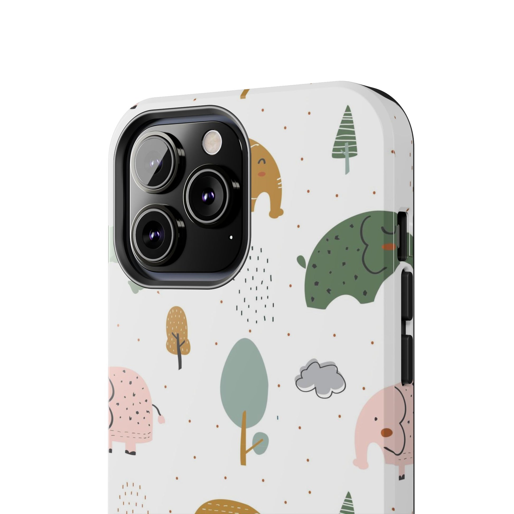 Kids Pattern with Cute Elephants Tough Phone Cases