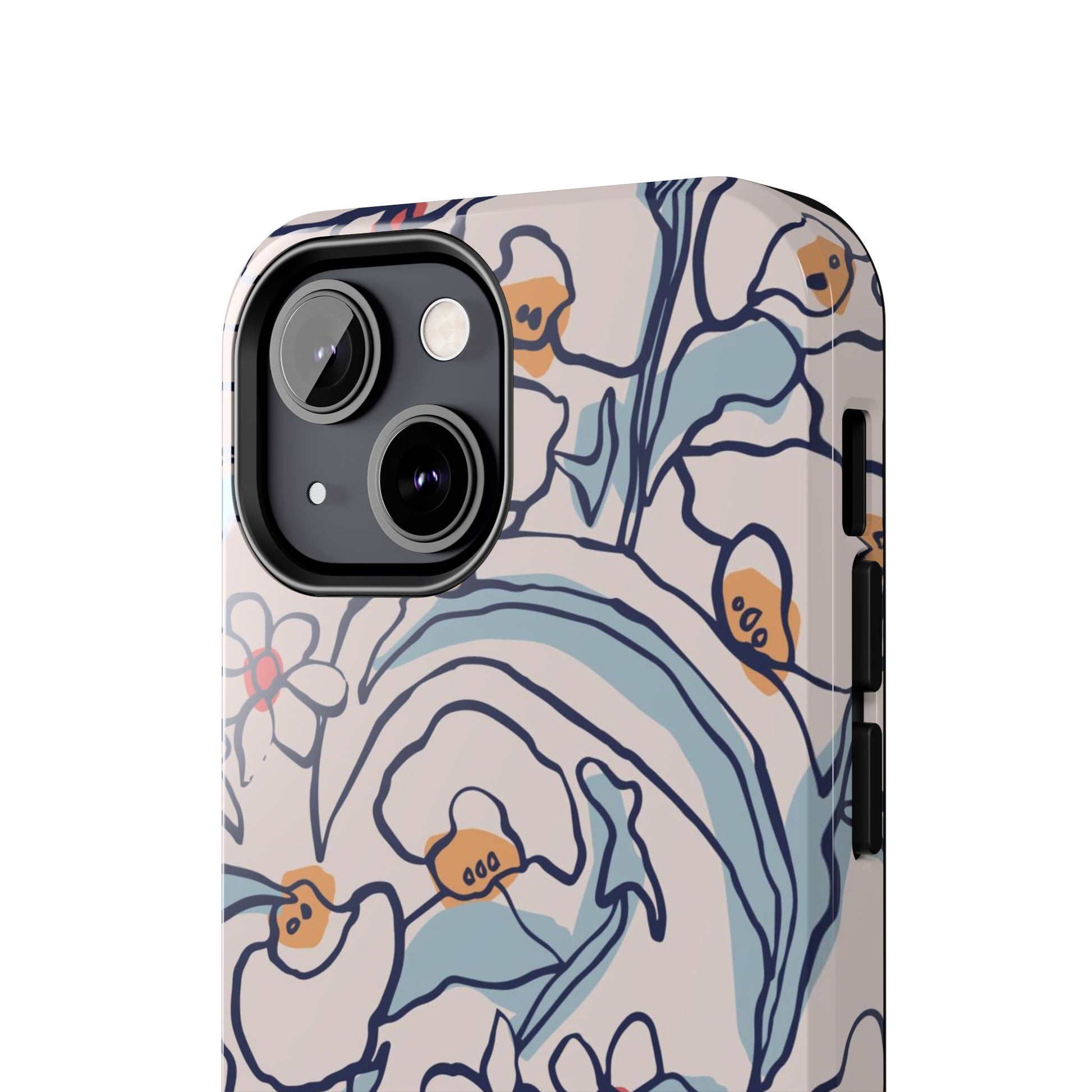 hand-drawn flower sketch Tough Phone Cases