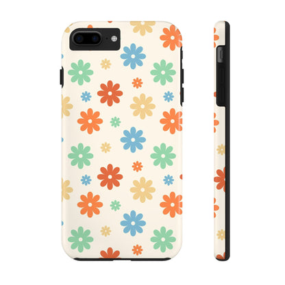 Retro groovy daisy seamless pattern Tough Phone Cases iPhone 7 Plus, iPhone 8 Plus